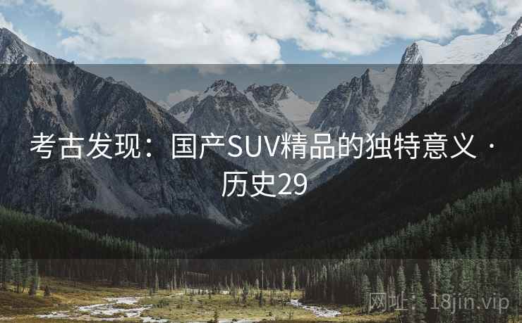 考古发现：国产SUV精品的独特意义 · 历史29